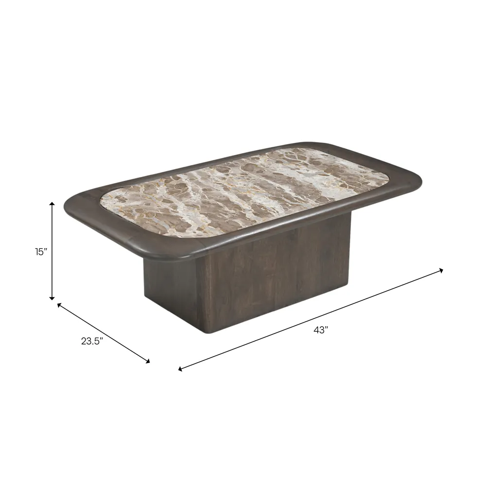 STORMWAY BROWN COFFEE TABLE 15 (IN)