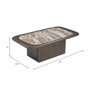 STORMWAY BROWN COFFEE TABLE 15 (IN) 8