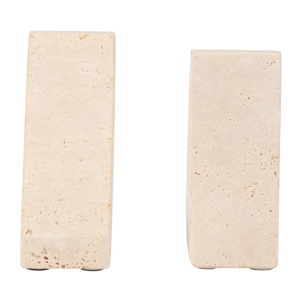 HOBARTBEACH SET OF 2 TAN BOOKENDS 6 (IN)