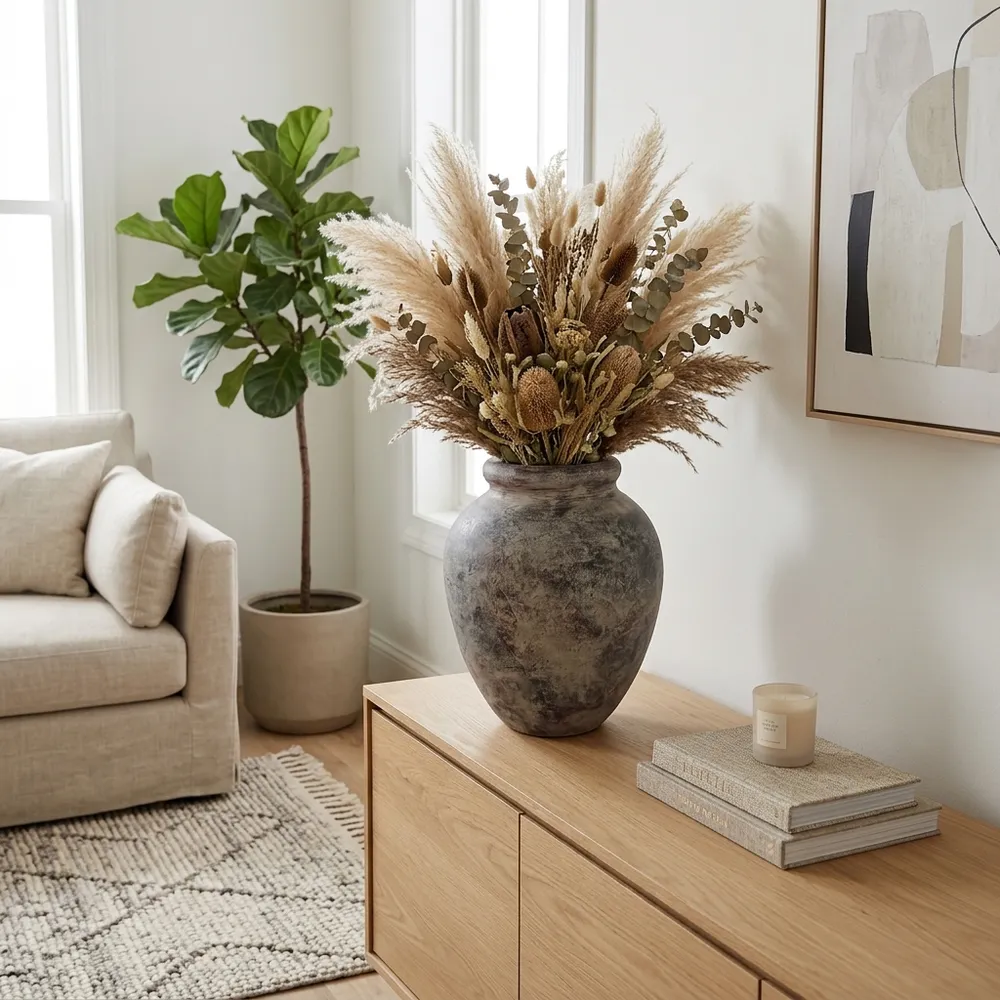 DUNCANRUN GRAY VASE 12 (IN)