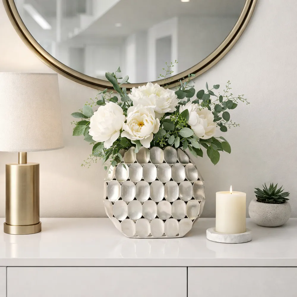 EDWINCREST SILVER VASE 13 (IN)