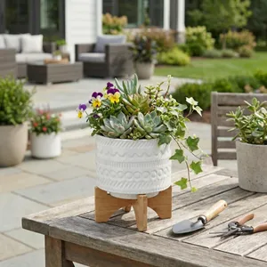 DORSETPORT WHITE PLANTER 8 (IN) 2