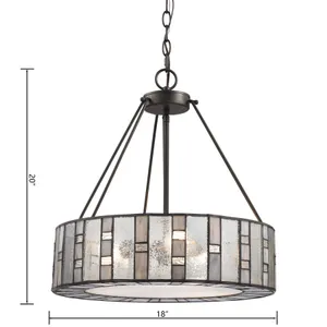 Ethan 18'' Wide 3-Light Chandelier - Tiffany Bronze 2