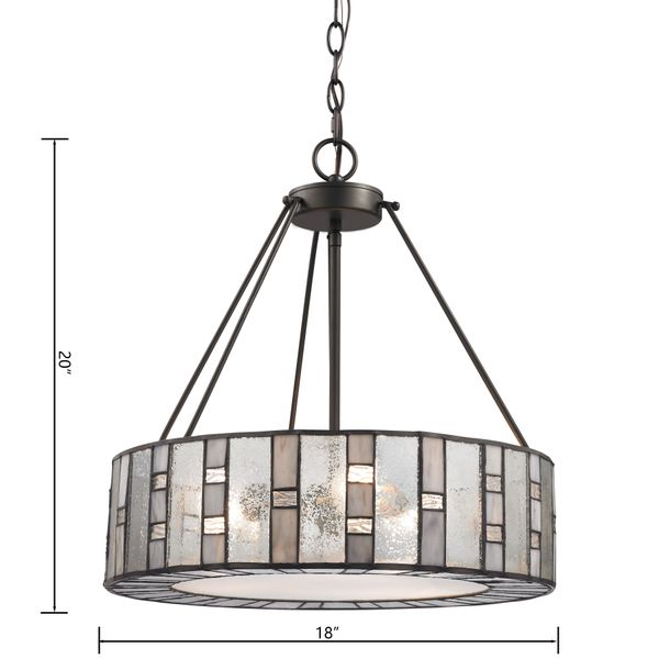 Ethan 18'' Wide 3-Light Chandelier - Tiffany Bronze