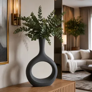 HALSEYOAK GRAY VASE 24 (IN) 11