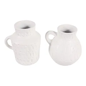 DENTONWORTH SET OF 2 WHITE VASES 7 (IN) 6