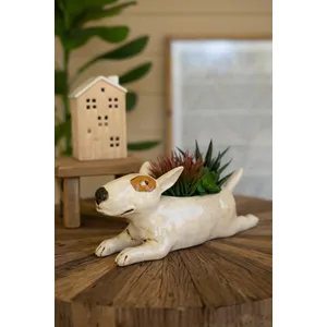 Ceramic Bull Terrier Planter 1