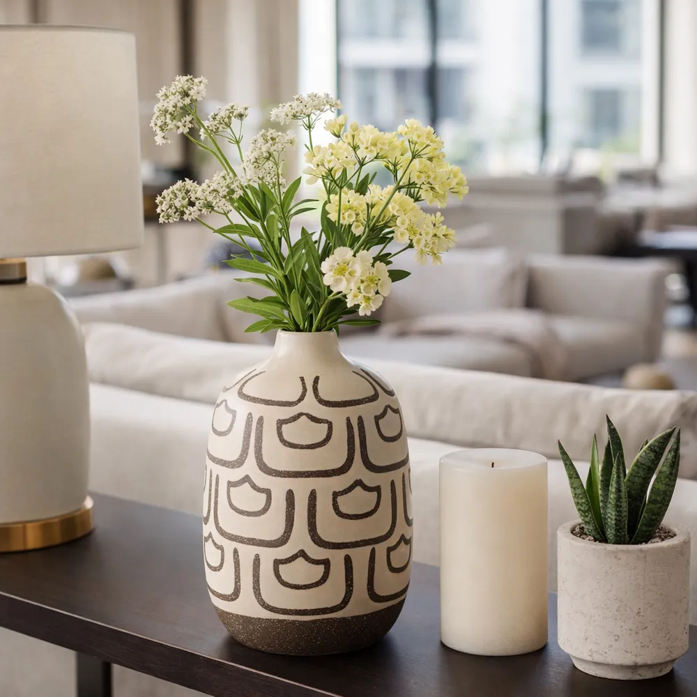 BARLOWBEACH IVORY VASE 10 (IN)