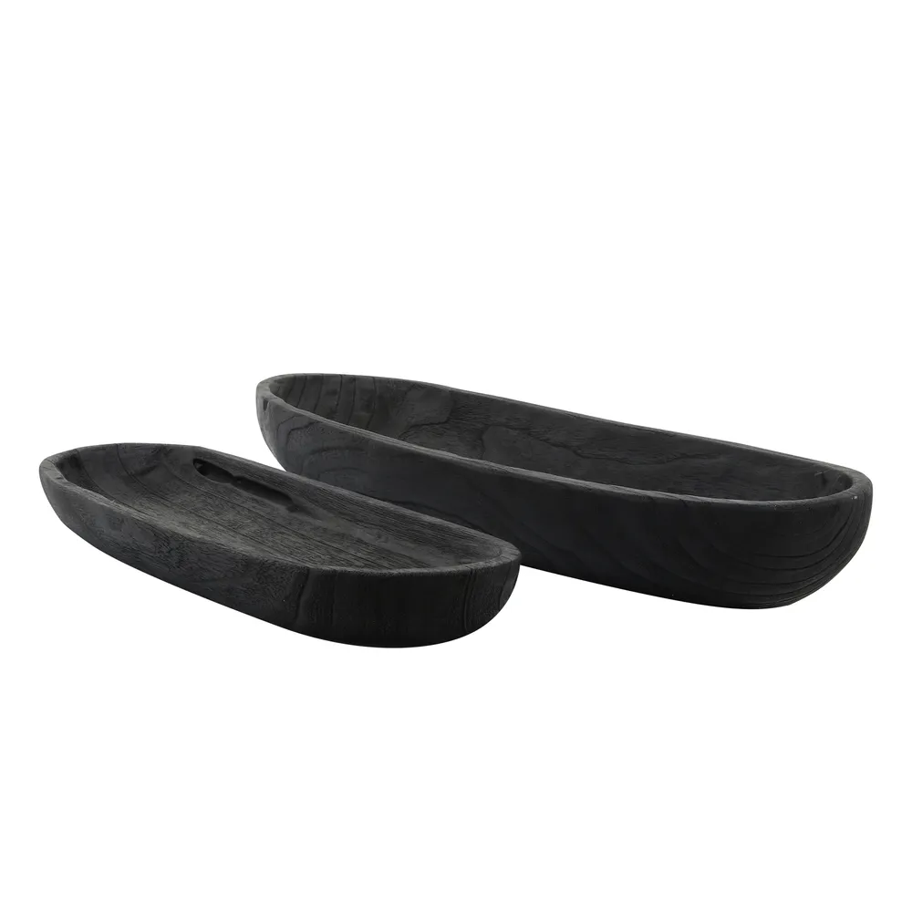 ELTONWIND SET OF 2 BLACK BOWLS 4 (IN)