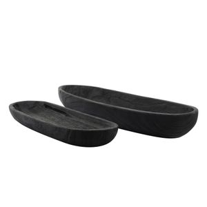 ELTONWIND SET OF 2 BLACK BOWLS 4 (IN) 4