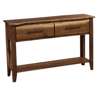Heartland Walnut Two Drawer Sofa Table with Shelf