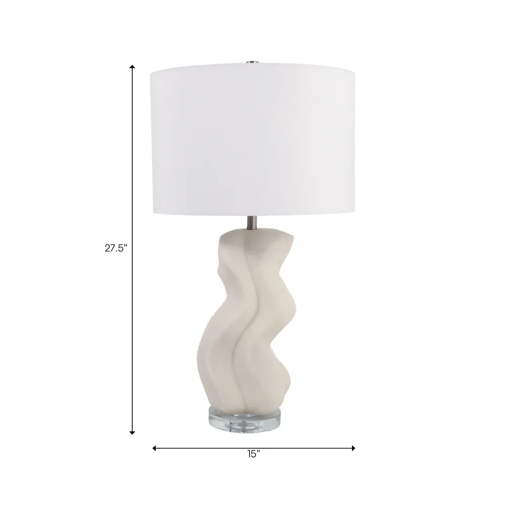 SLATECROSS WHITE LAMP 28 (IN)