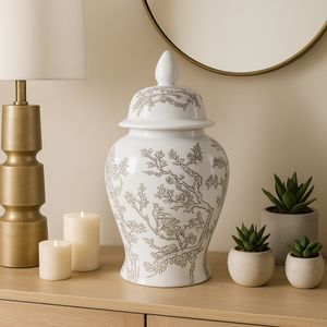 BARTONRUN WHITE CHINOISERIE 19 (IN) 12