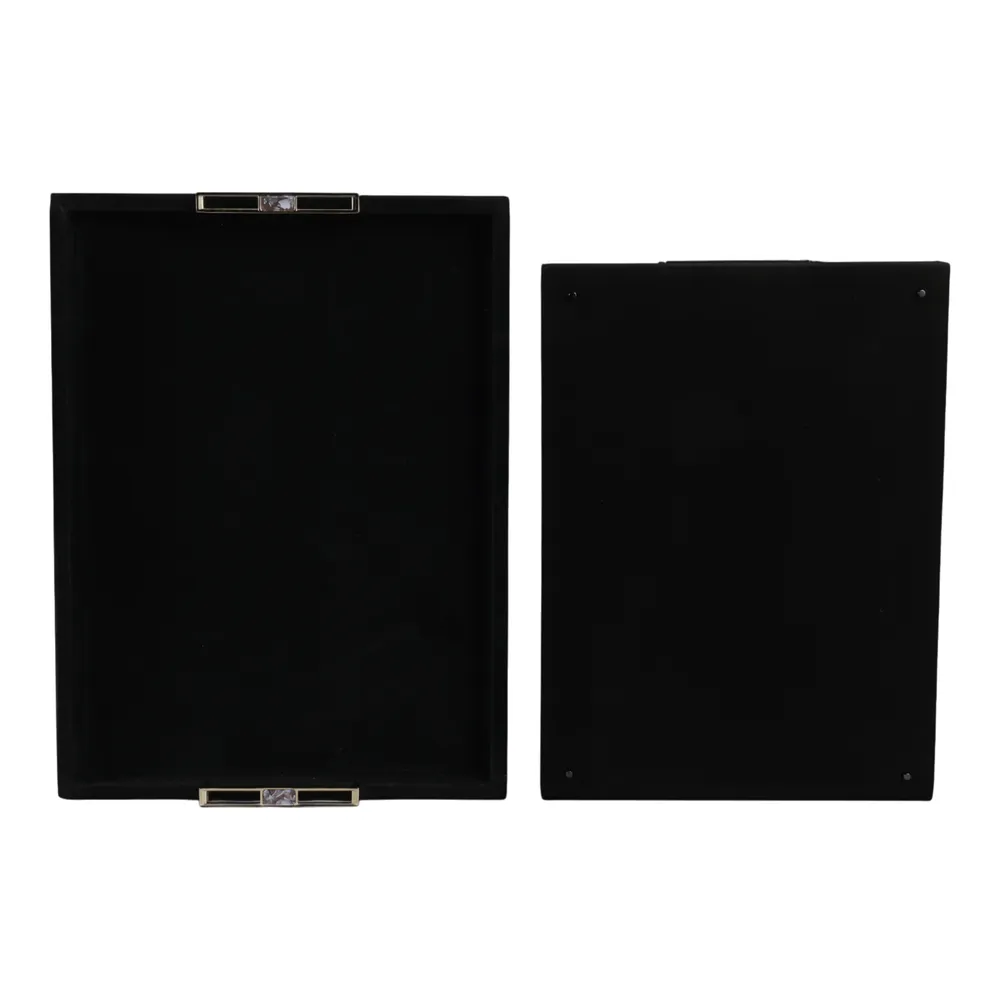 EASTONCREST SET OF 2 BLACK TRAY 3 (IN)