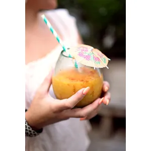 Clear Stemless Wine Glass 3