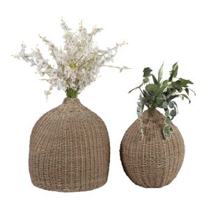 WYLERMORE SET OF 2 TAN VASES 21 (IN) 3
