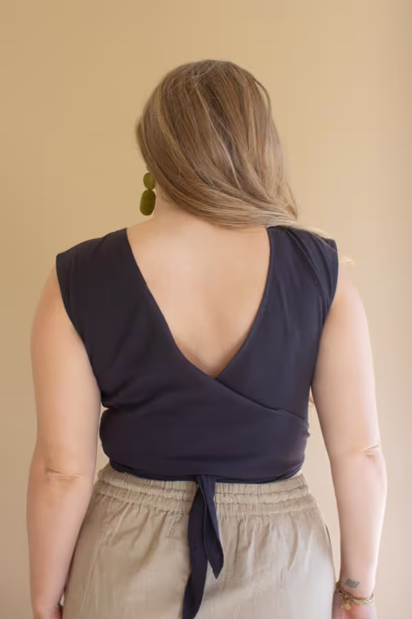 Convertible Wrap Blouse / Midnight