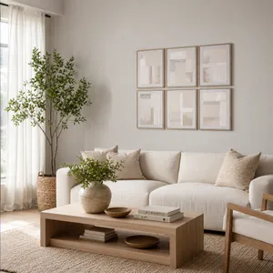 GENTRYOAK SET OF 6 TAN ART 20 (IN) 3