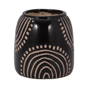 NORAMILL BLACK VASE 6 (IN) 4