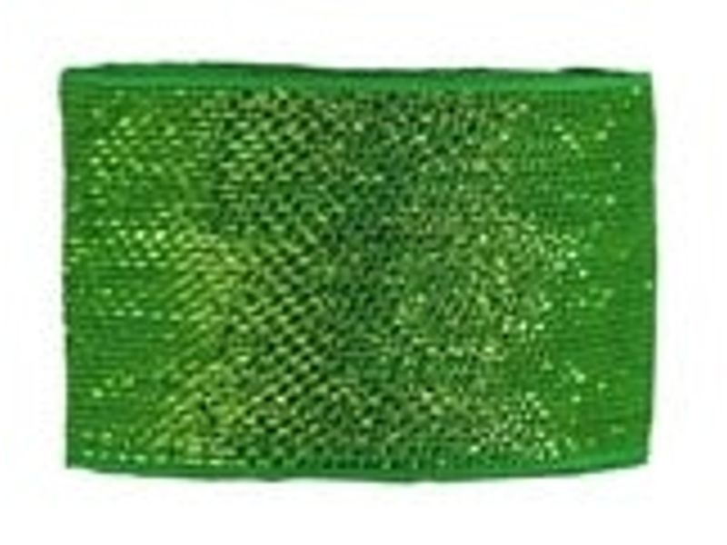 4" x 25yds Plastic Mesh, Green Metallic 1