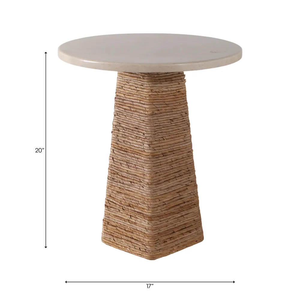 BARDENSHAW IVORY TABLE 20 (IN)