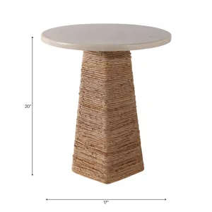 BARDENSHAW IVORY TABLE 20 (IN) 9