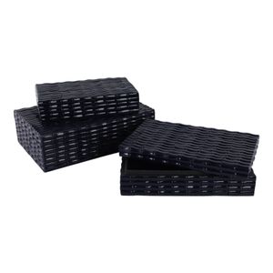 BROCKWOOD SET OF 3 BLUE BOXES 4 (IN) 4
