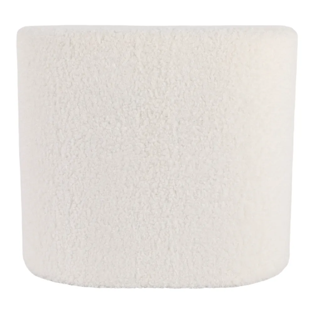 HUTTONMILL WHITE OTTOMAN 18 (IN)