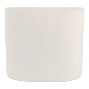 HUTTONMILL WHITE OTTOMAN 18 (IN) 8