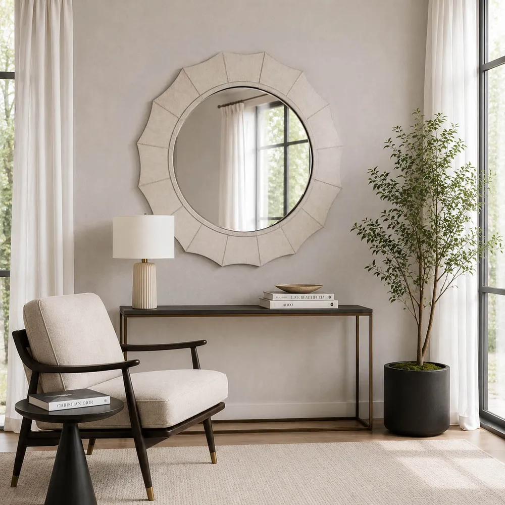 ENNISWELL IVORY MIRROR 42 (IN)