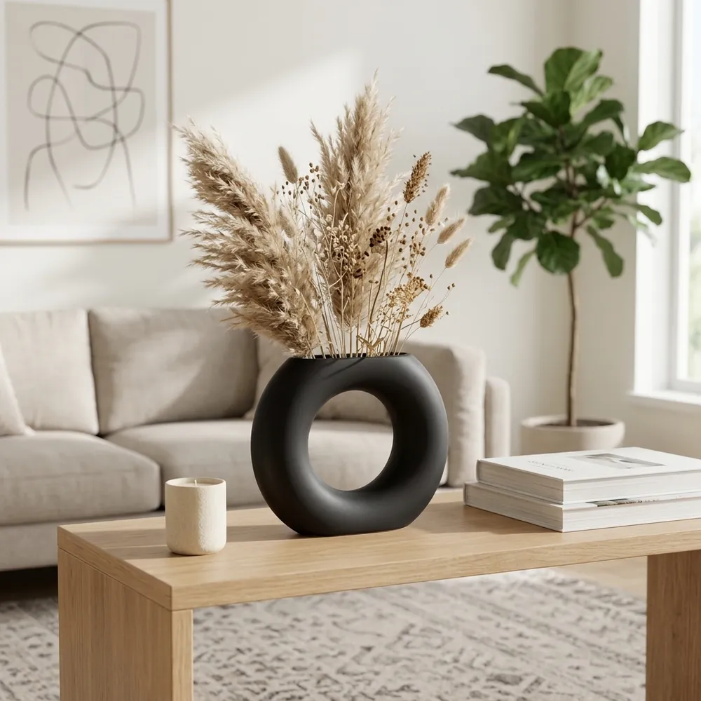 HANNAHLAND BLACK VASE 5 (IN)