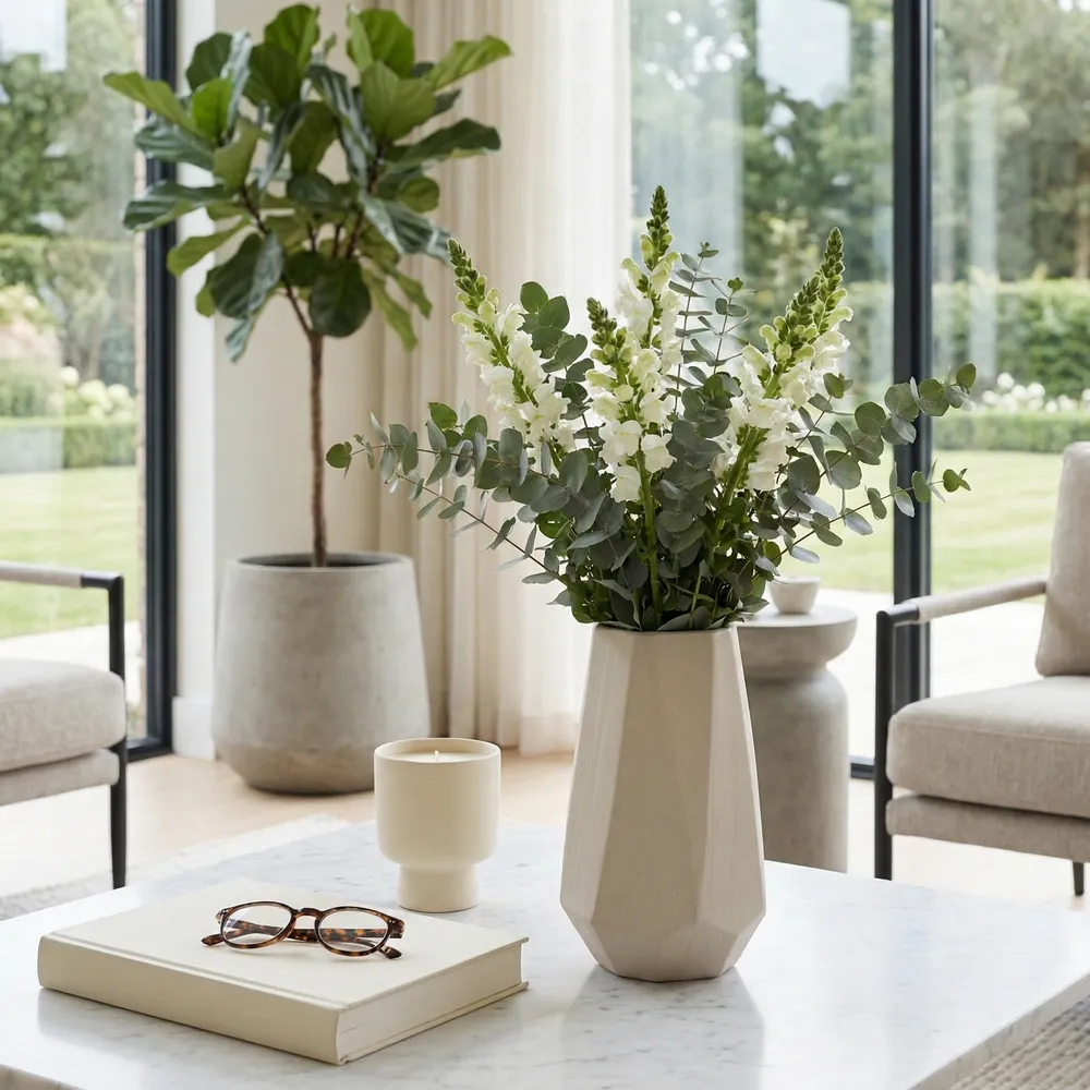 ENOCHWICK WHITE VASE 11 (IN)