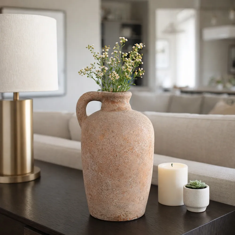 BENTONROSE GOLD VASE 17 (IN)