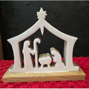 Jesus Stable 8x6.5in 1