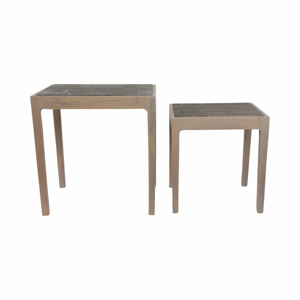 CALDERCROSS SET OF 2 BROWN TABLE 22 (IN)