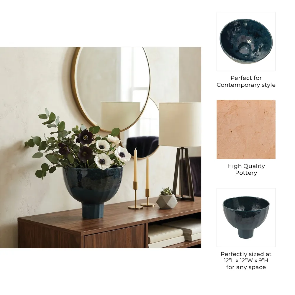 LUCASLAKE BLUE VASE 9 (IN)