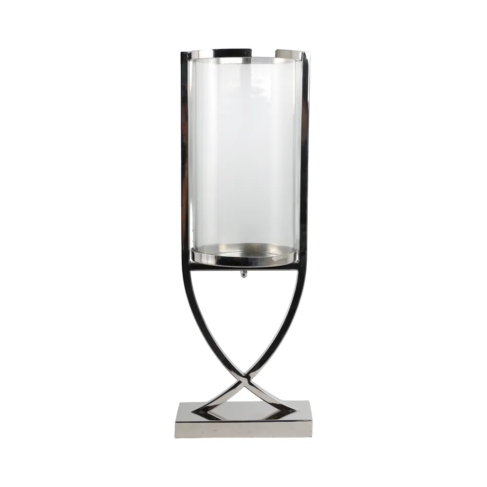 OLIVERHAVEN SILVER CANDLE HOLDER 23 (IN)