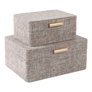 EVERTONPORT SET OF 2 BROWN BOXES 5 (IN) 6