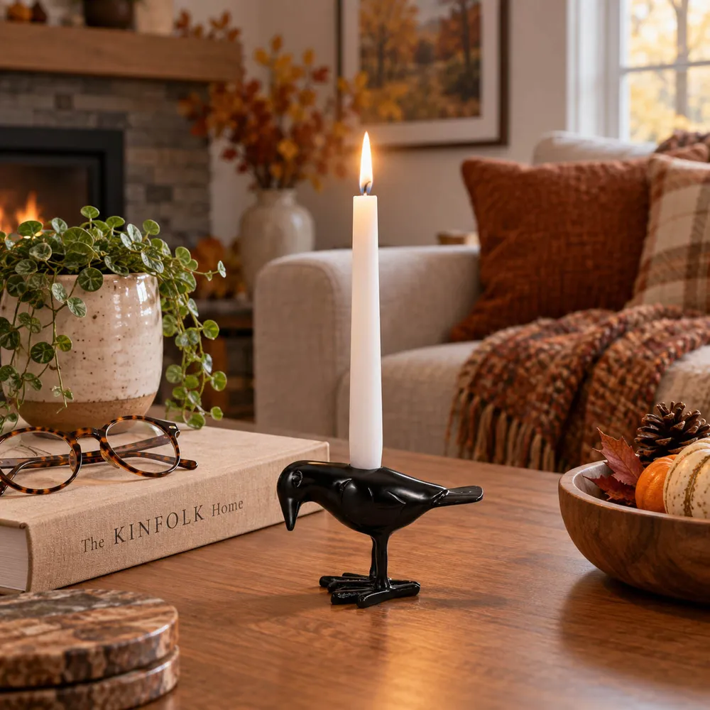 BAXTERCLIFF BLACK CANDLE HOLDER 4 (IN)