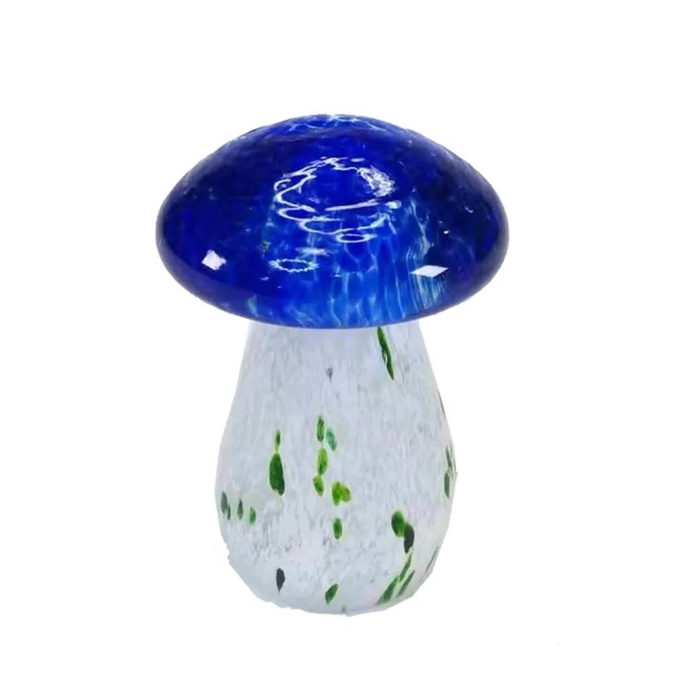 2-3/4" GLASS MUSHROOM BLUE 210G