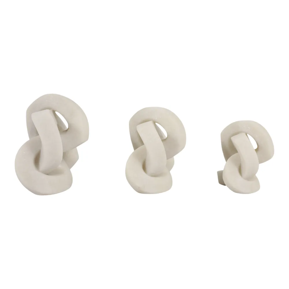 PEYTONHAM SET OF 3 WHITE DECOR 6 (IN)