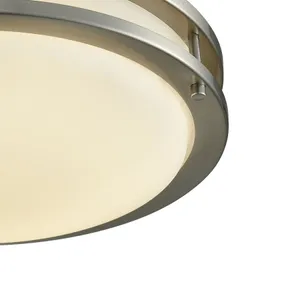 Clarion 11'' Wide Integrated LED Flush Mount - Brushed Nickel with a White Glass Diffuser 4