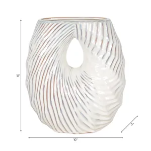 HAYWOODWAY WHITE VASE 12 (IN) 7