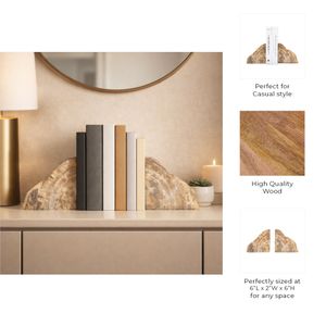 GORDENWELL SET OF 2 BROWN BOOKENDS 6 (IN) 10
