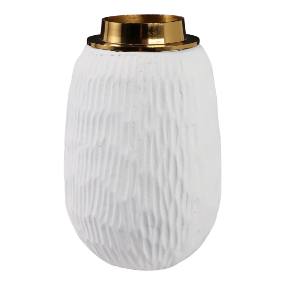 ADLERCREST WHITE VASE 9 (IN)