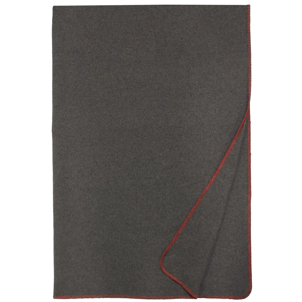 Solid Greystone (Red) - Throw - 60x72