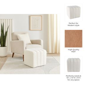 TRUEVIEW WHITE OTTOMAN 16 (IN) 10