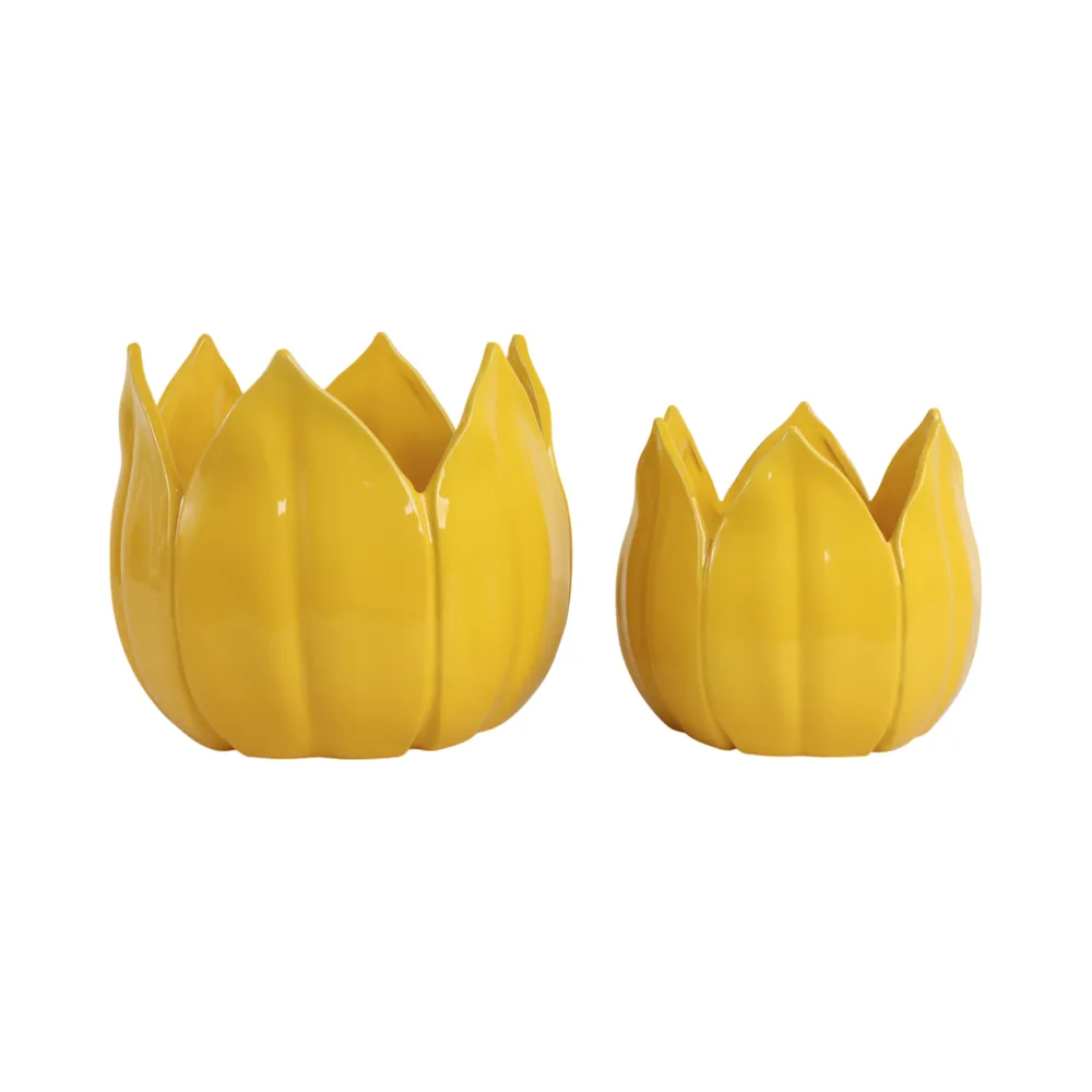 GENTRYWIND SET OF 2 YELLOW PLANTER 10 (IN)