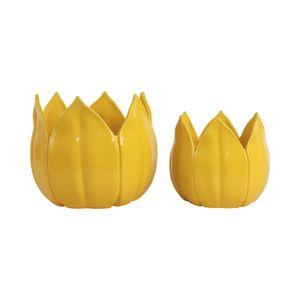 GENTRYWIND SET OF 2 YELLOW PLANTER 10 (IN) 1