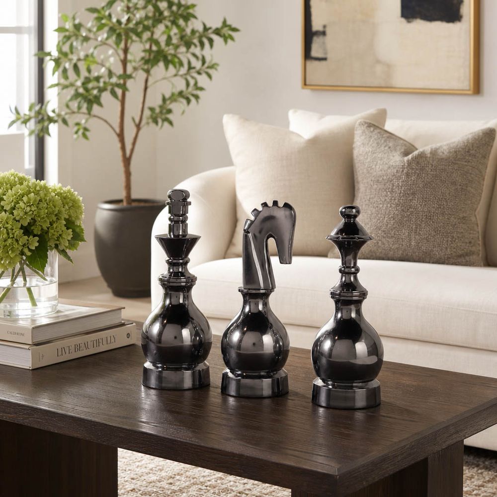 CASTONHOLM SET OF 3 SILVER DECOR 9 (IN)
